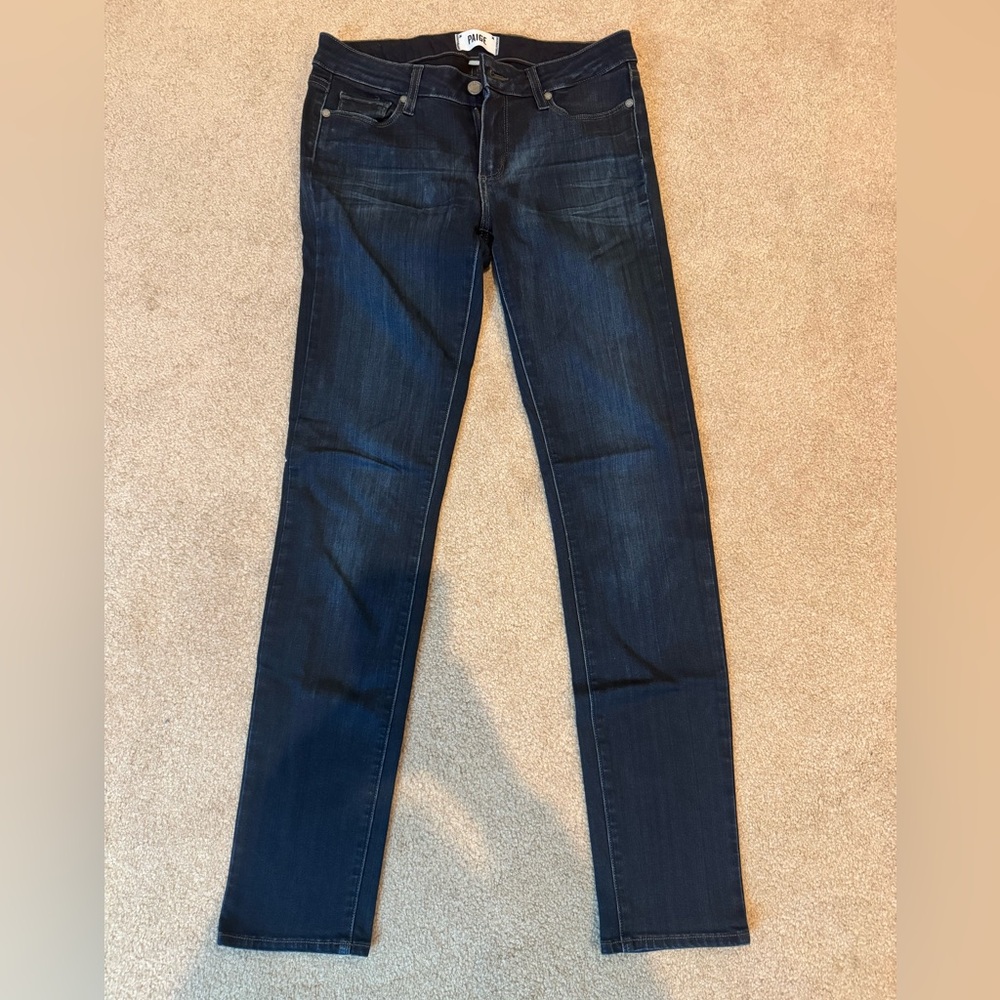 PAIGE Skyline Skinny Jeans Size 28 Dark Wash Stretch Denim